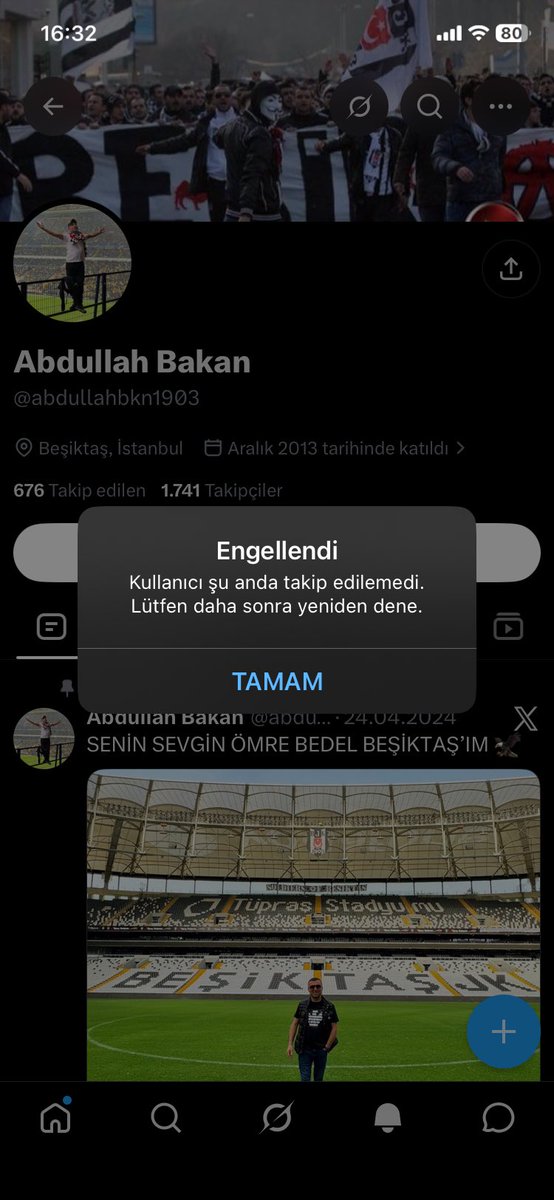 Gencay3517's tweet photo. instada yaptığı paylaşımı söylediğim için beni engellemiş bi açıklama da yapılabilirdi eleştiriye bu kadar kapalı kişiler mi tribünde abilik yapacak https://t.co/r1L8GKMLXT