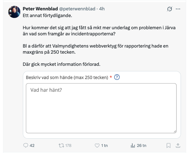 crj138's tweet photo. Vsg, 193 tecken inkl. blanksteg:

100 kvinnor från Eritrea kom i grupp samtidigt och röstade som 2 präster sa till dem. Alla röstade samma. Jag såg allt och gjorde inget för att stoppa det. Jag är mkt kompetent som valarbetare. https://t.co/ktOpfL9zA4