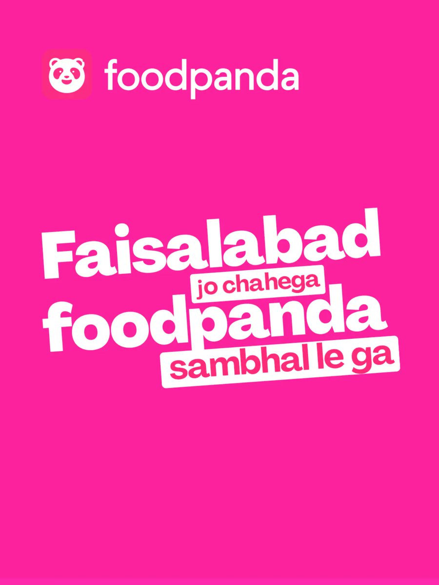 BasilAmbrosue0's tweet photo. Faisalabad didn’t just see foodpanda return—it saw foodpanda everywhere. From local creators and TikTok-first content to a city-wide branding takeover, we made the relaunch part of the city itself. Here’s the work behind the comeback. https://t.co/wrccZOKw1s
