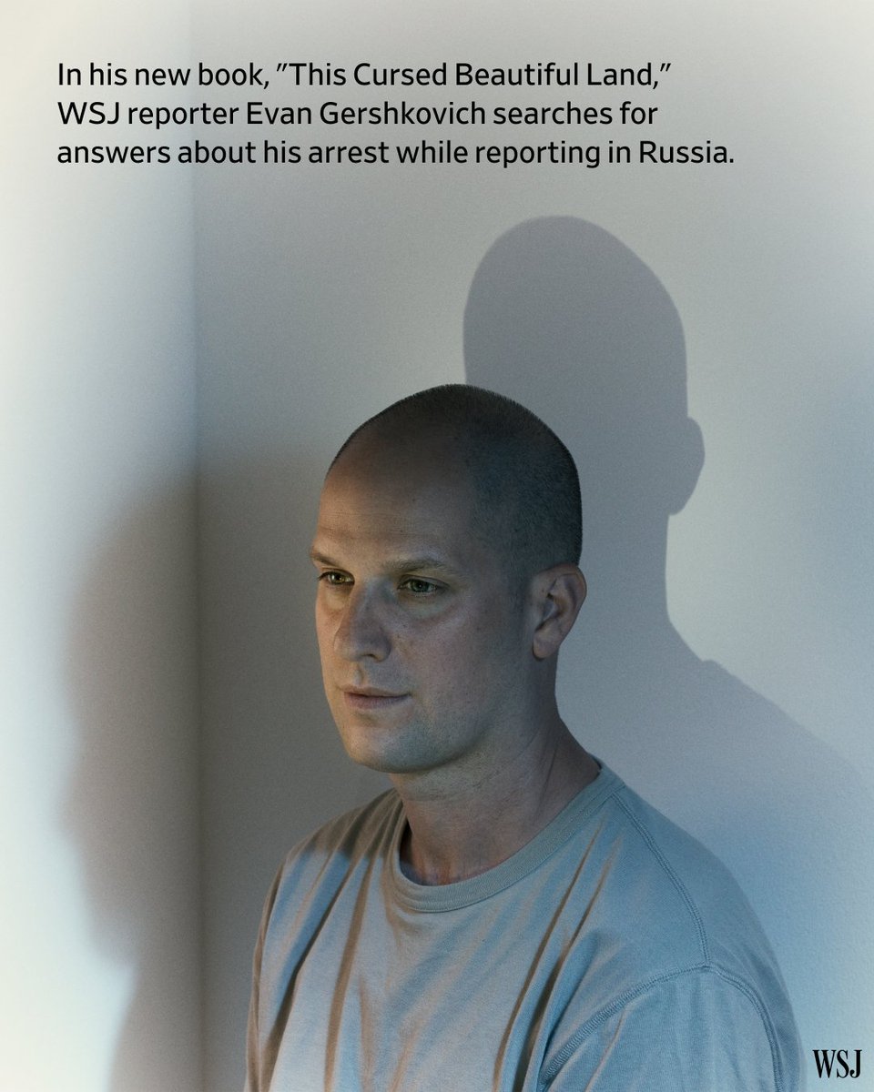 WSJ's tweet photo. "The room gave off a musty smell—one familiar to anyone who has ever entered a Russian bureaucratic building. On the wall hung a poster of a smirking Putin in a suit and sunglasses along with the word 'Svoy,' meaning: One of our own. Through the window I could see the glowing white and red lights of a KFC," writes WSJ reporter Evan Gershkovich.⁠
⁠
"The man in the suit, an investigator, in Russian law enforcement parlance, calmly told me he was charging me with espionage, a crime that carries a sentence of up to 20 years in prison. 'Do you understand what that means?' he asked.⁠
⁠
"I nodded. An odd sense of relief flooded through me. It's a feeling I've been trying to understand ever since.⁠
⁠
"'If there's anything you'd like to say,' the investigator continued, 'now would be a good time.'⁠
⁠
"I asked again to see the Journal's lawyers. The investigator got up and left me waiting with the agent and another who joined him. The agent who had checked my biography and I started talking. He seemed eager for the chance to speak with an American, especially one he believed to be a spy. I was curious to talk to an FSB agent—and to distract myself from thinking about what would come next.⁠
⁠
"He asked questions about life back home, complained that it took too long for the U.S. to come to the Soviet Union's aid in World War II, and asked whether I thought Ukraine could mount a successful counteroffensive against Russia's invading forces in the current war. Much of our conversation on that night in late March 2023 has been lost to the fog of shock, but one moment remains with me with absolute clarity.⁠
⁠
"'You can't step in the same river twice,' the agent told me deep into the night, as we were preparing to part. 'Your life will be completely different now.'"⁠
⁠
Read the exclusive excerpt from WSJ reporter Evan Gershkovich's new book: 🔗 https://t.co/xOrrx615SV