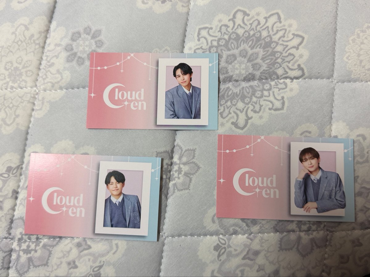 1219nyanko's tweet photo. Cloud ten ランダムトレカ　FC特典 交換 

【譲】下記画像

【求】トレカ　木村▶️福間　福田
　　特典　　木村

🩷の公演日または10/10現地にて
交換希望です。リプまたはDMお願い致します🙇

#Cloudten  #Cloudten交換 https://t.co/ELJ0KFZCNa