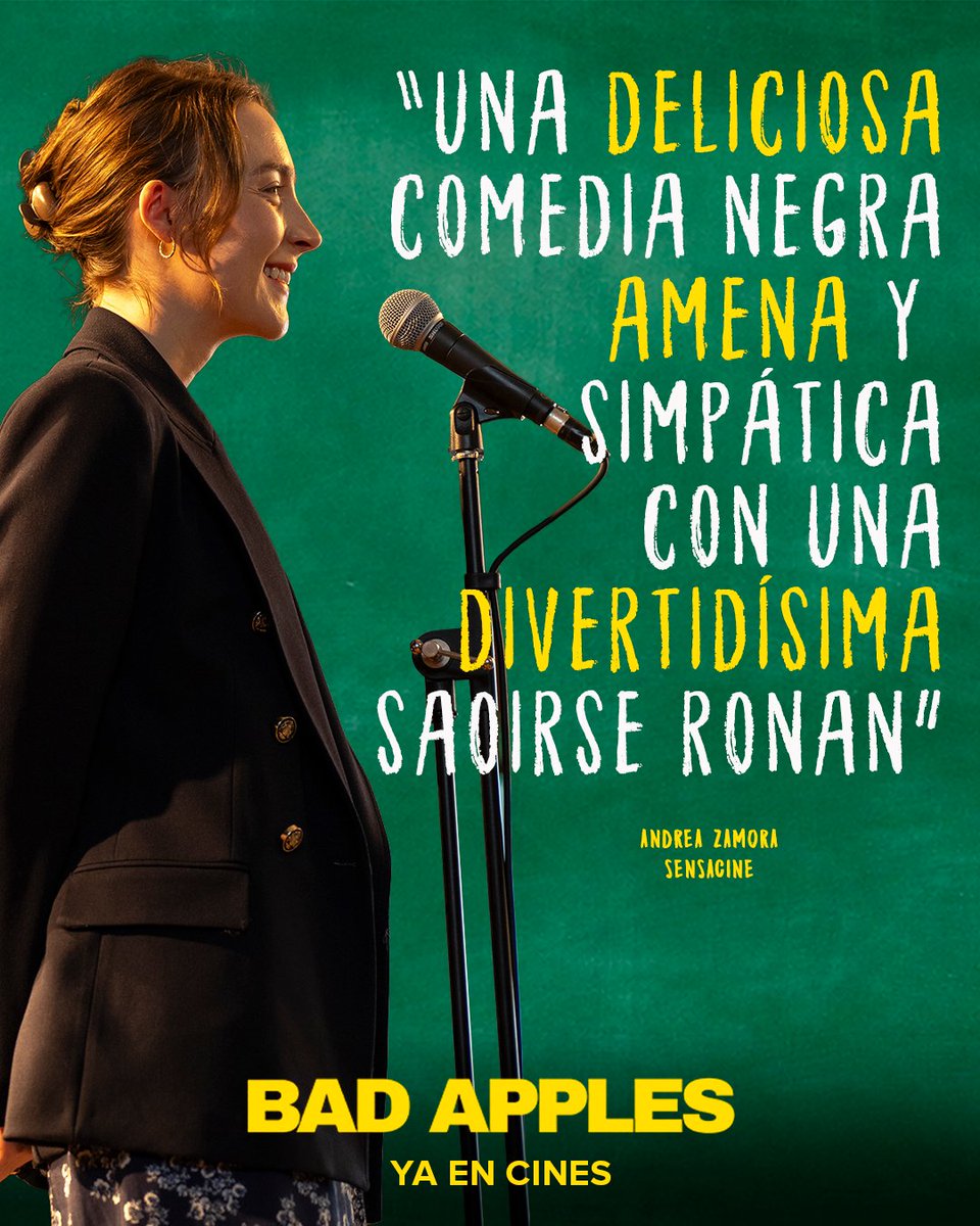 paramount_spain's tweet photo. Una propuesta "absorbente", "incómoda y crítica" que "calcula bien los ritmos, las sorpresas y las tensiones" 🍏 Los ingredientes que hacen de #BadApples una apuesta "surrealista y divertida" ¡YA EN CINES! https://t.co/5QfVDPeGh2