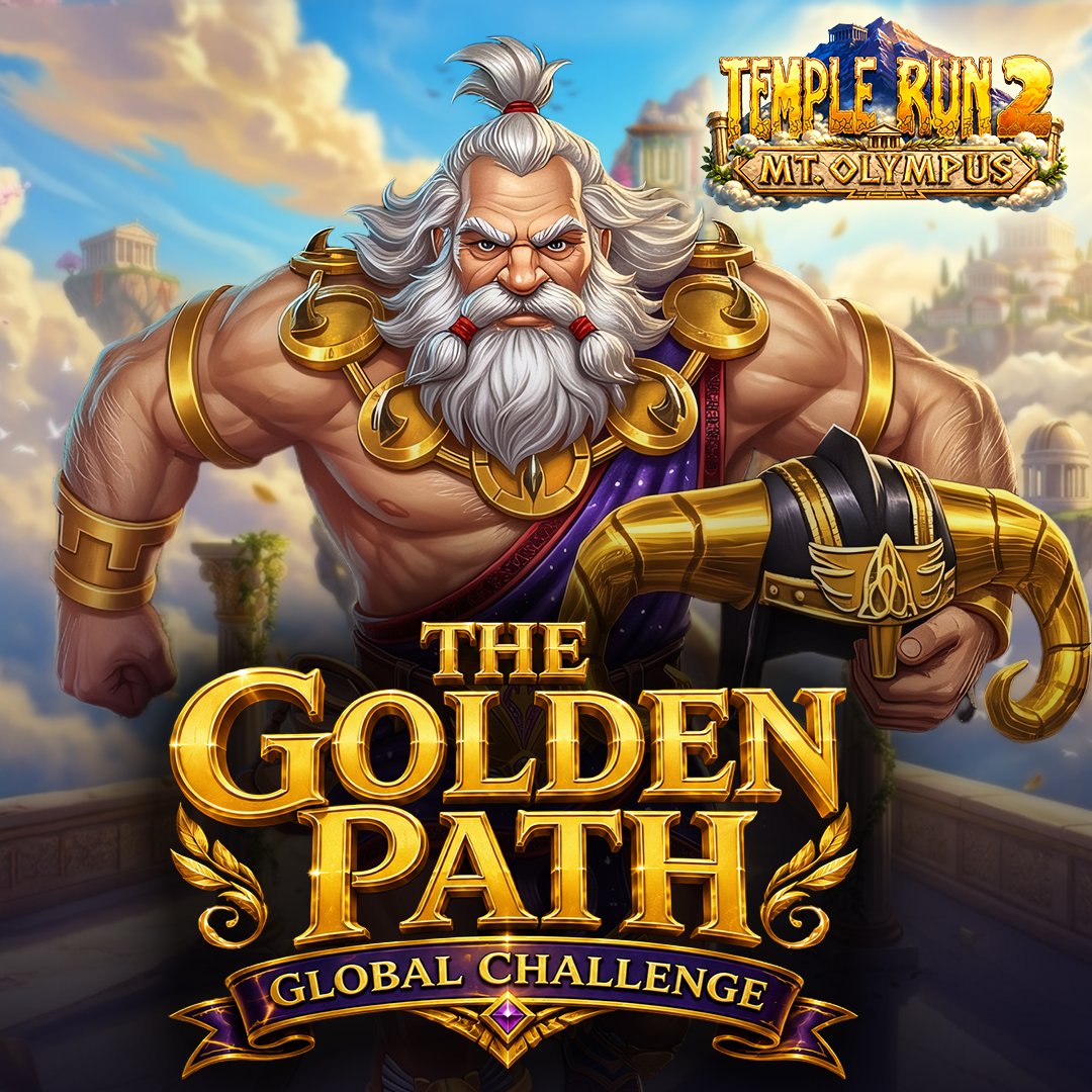 TempleRun's tweet photo. The path to glory awaits! ✨ 
Collect rewards, conquer challenges, and continue your climb through Mount Olympus.
The gods are watching... 

🕹️ Play now: https://t.co/J0VThXbMw9

#TempleRun2 #GlobalChallenge https://t.co/SwnhFGIS2Y
