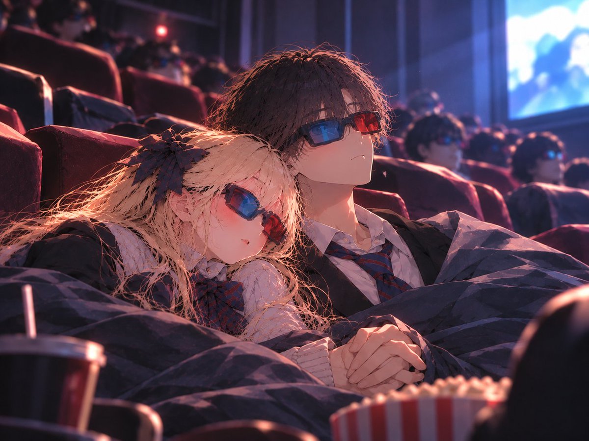miyagisakurakei's tweet photo. 今夜は景と映画デート🎬♡
3D映画だったんだけど、途中から映画よりこの体勢が快適すぎて……
ブランケットの中で手つないで、景の肩借りて、そのままずっと鑑賞。
 暗い映画館でこっそり手ぎゅってするの、なんか好き。
ちなみに最後までちゃんと映画も観ました👓🍿
#Miraimind #Zeta #恋愛 #彼氏 #日常垢