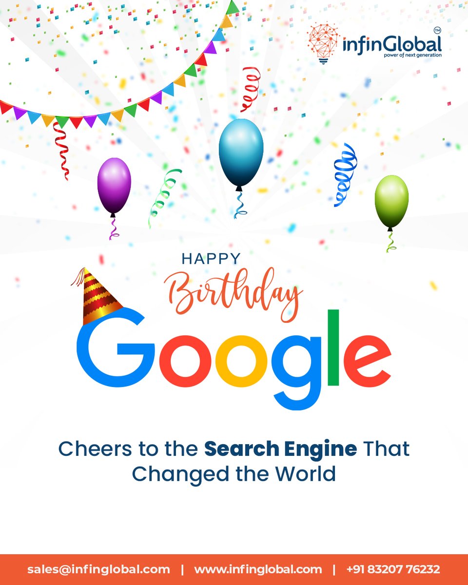 infinglobal's tweet photo. Happy Birthday, Google!

Celebrating the innovation that continues to connect people, ideas, and opportunities around the world. 

Here’s to more years of technology, innovation, and impact!

#GoogleBirthday #Innovation #Technology #InfinGlobal https://t.co/gRx7lIc73h