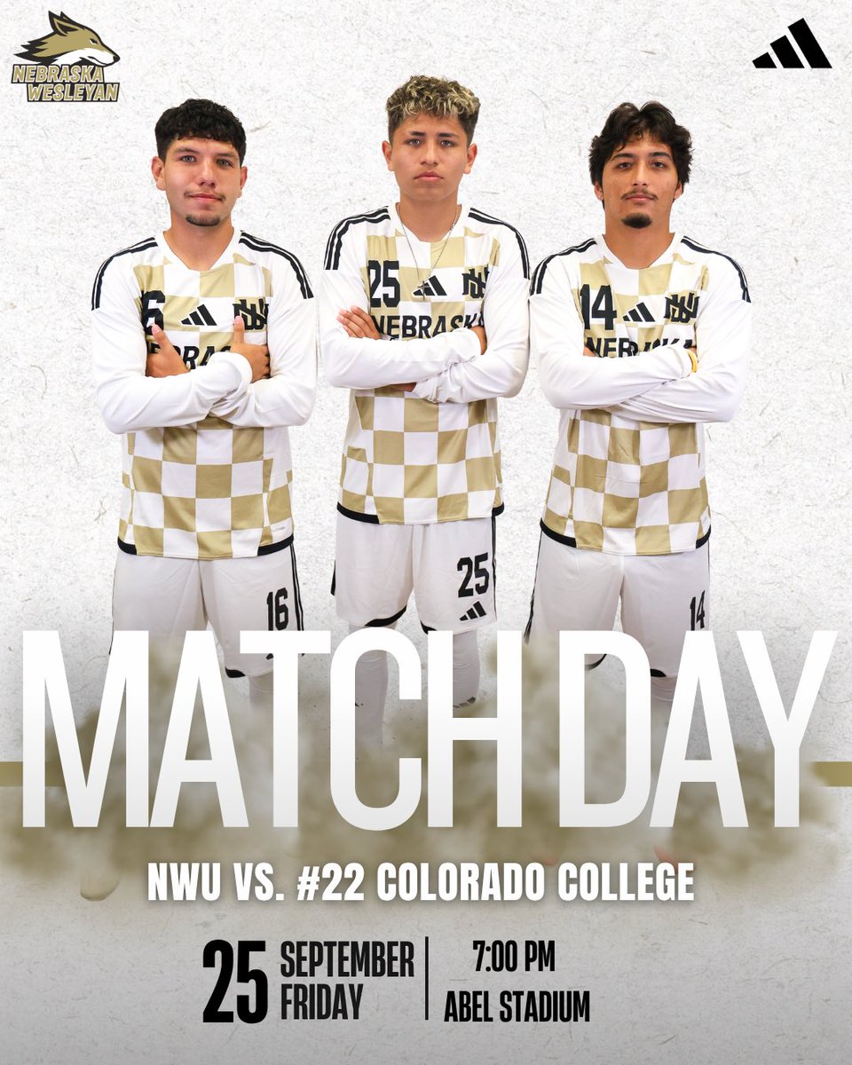 NWUMensSoccer's tweet photo. 🚨P-WOLF GAMEDAY 🚨
 ⚽️Men’s Soccer⚽️

🆚:  NWU v #22 Colorado College
📍: Lincoln, NE
⏰: 7pm
🎥: https://t.co/4kF721XrDu

#yipyip #pwolfnation🐺 https://t.co/YacUKqTgTD