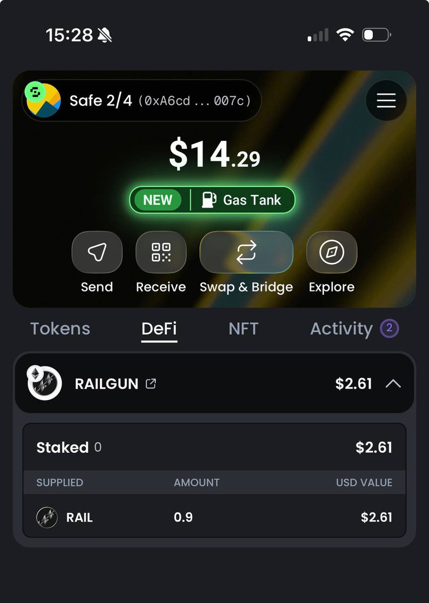AmbireIntern's tweet photo. Hey $RAIL stakers you now see your positions in Ambire

(Testing acc, don't worry I rail harder) https://t.co/MQtupmdY4h
