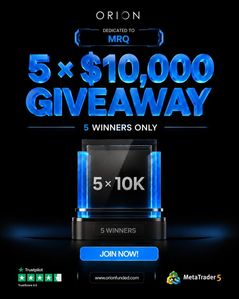 iamabdoolq's tweet photo. How to win 👇

1- Follow  
@Orionfundedcom 
@iamabdoolq 
@OrionAffiliates 

2- Like, Retweet and tag 3 traders

3-Join Discord &amp; TG 

👉https://t.co/LdLNkbojIi

👉https://t.co/wilVhIZGlX

Xpicker, 72 hours https://t.co/QcMtrQMhWM