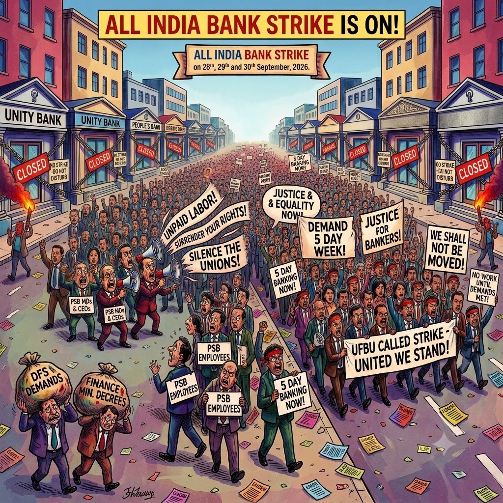 AOUCBWB's tweet photo. Govt.➡️ @DFS_India ➡️ PSBs’ Propaganda won’t stand. But UFBU’s call for “3-Day All India Bank Strike” will surely be a massive success.
#5DayBankingNow #DoOrDie 

@aiboc_in @AOUCBWB @idesibanda @alashshukla @News18India @RahulGandhi @ndtv @MyAnandaBazar @FinMinIndia @UFBUIndia https://t.co/GJZTcaY09W