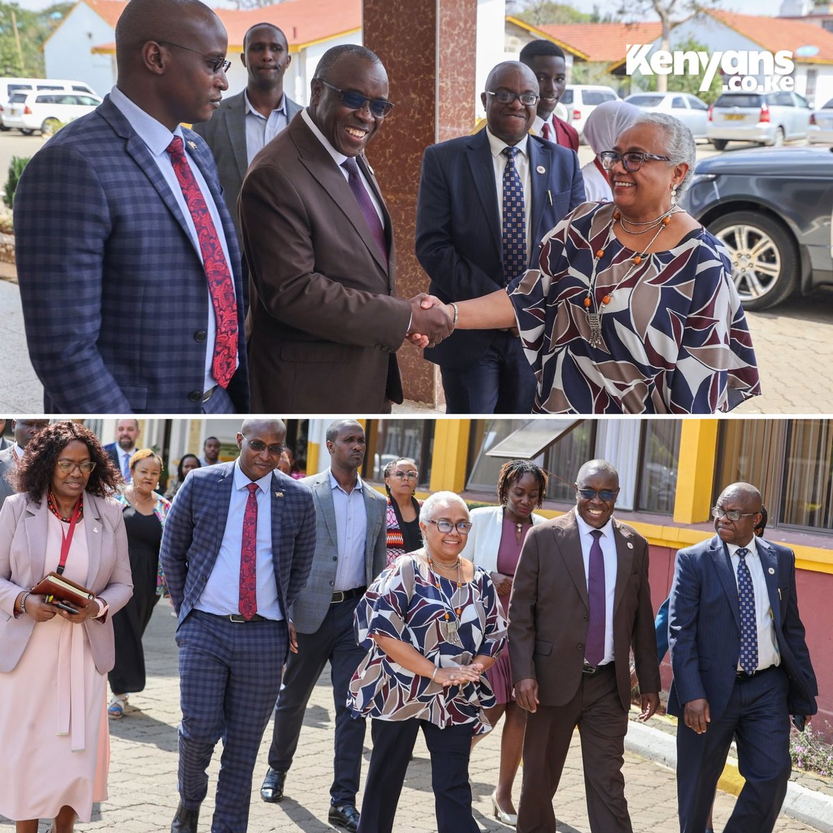 Kenyans's tweet photo. Former First Lady Margaret Kenyatta arrives at the KMTC Headquarters ahead of the 2026 Beyond Zero Nursing Scholarship cohort engagement at the Nairobi campus https://t.co/KNjr9yHrIu