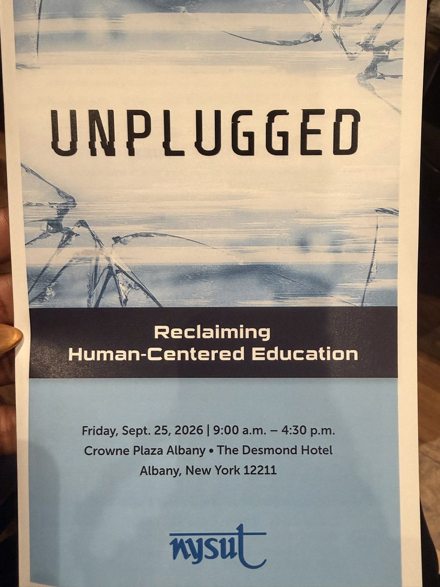 chateacher27's tweet photo. So proud of @nysut for convening this important #UNPLUGGED Conference to ask questions like ‘what do our students truly need from us?’ https://t.co/1BbFDXnF5z