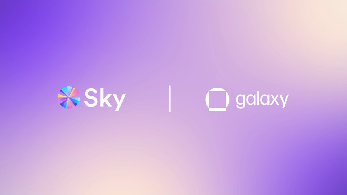 SkyEcosystem's tweet photo. Sky Ecosystem has partnered with @galaxyhq to expand institutional access to sUSDS.

Galaxy has added $100M of sUSDS to its balance sheet, approved sUSDS as eligible collateral across its institutional trading business, and purchased SKY.

Read more about the partnership ↓ https://t.co/TcztcYwlmf
