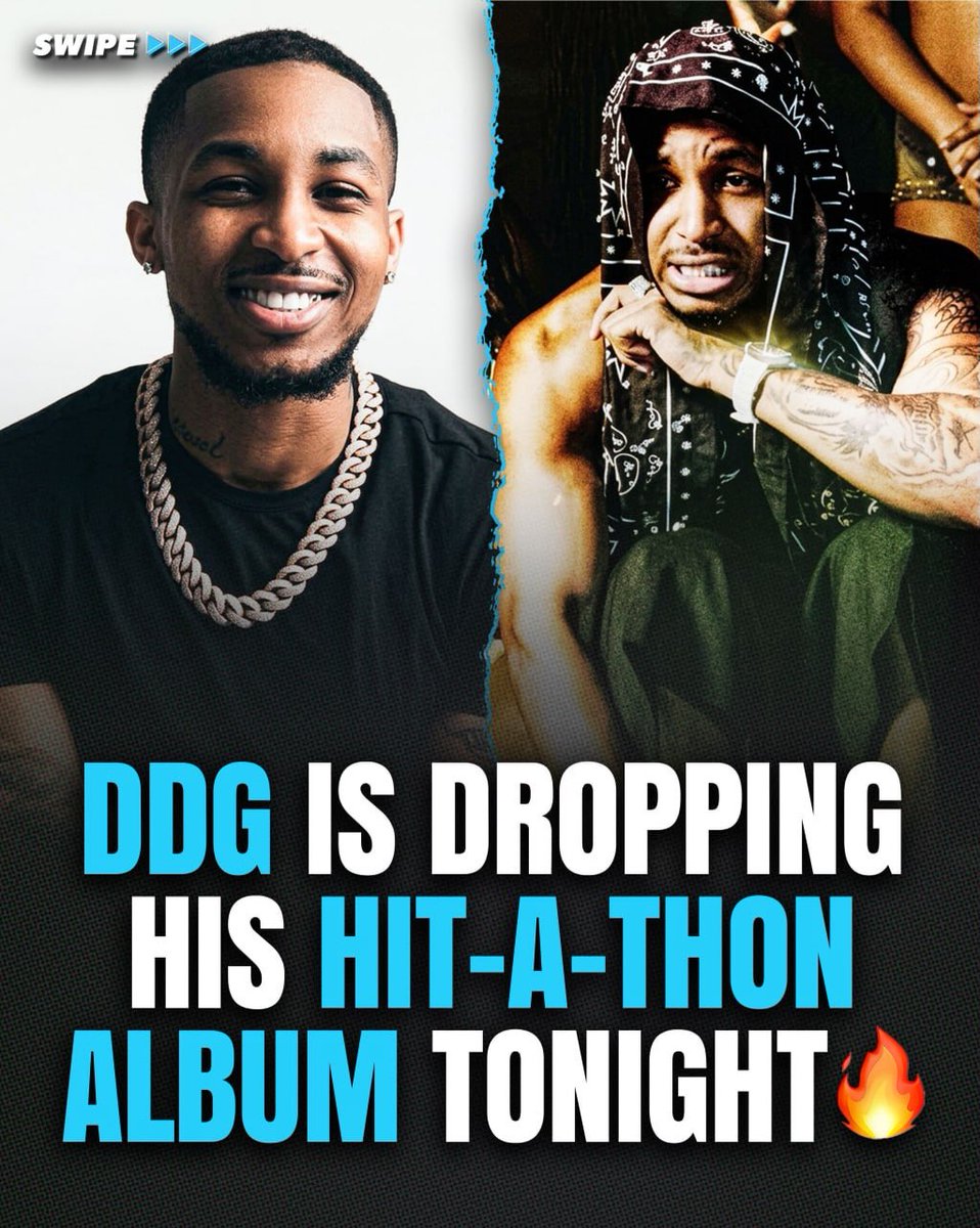 TheRecordsHQ's tweet photo. DDG is dropping his new album HIT-A-THON at midnight 💿🚨

The project features Lil Yachty, 42 Dugg, IAN, Babyfxce E, BenDaDonnn, Real Boston Richey, Pluto, Bunna B and more.

Who are you most excited to hear on it? 👀 https://t.co/qhLLVxq5vx