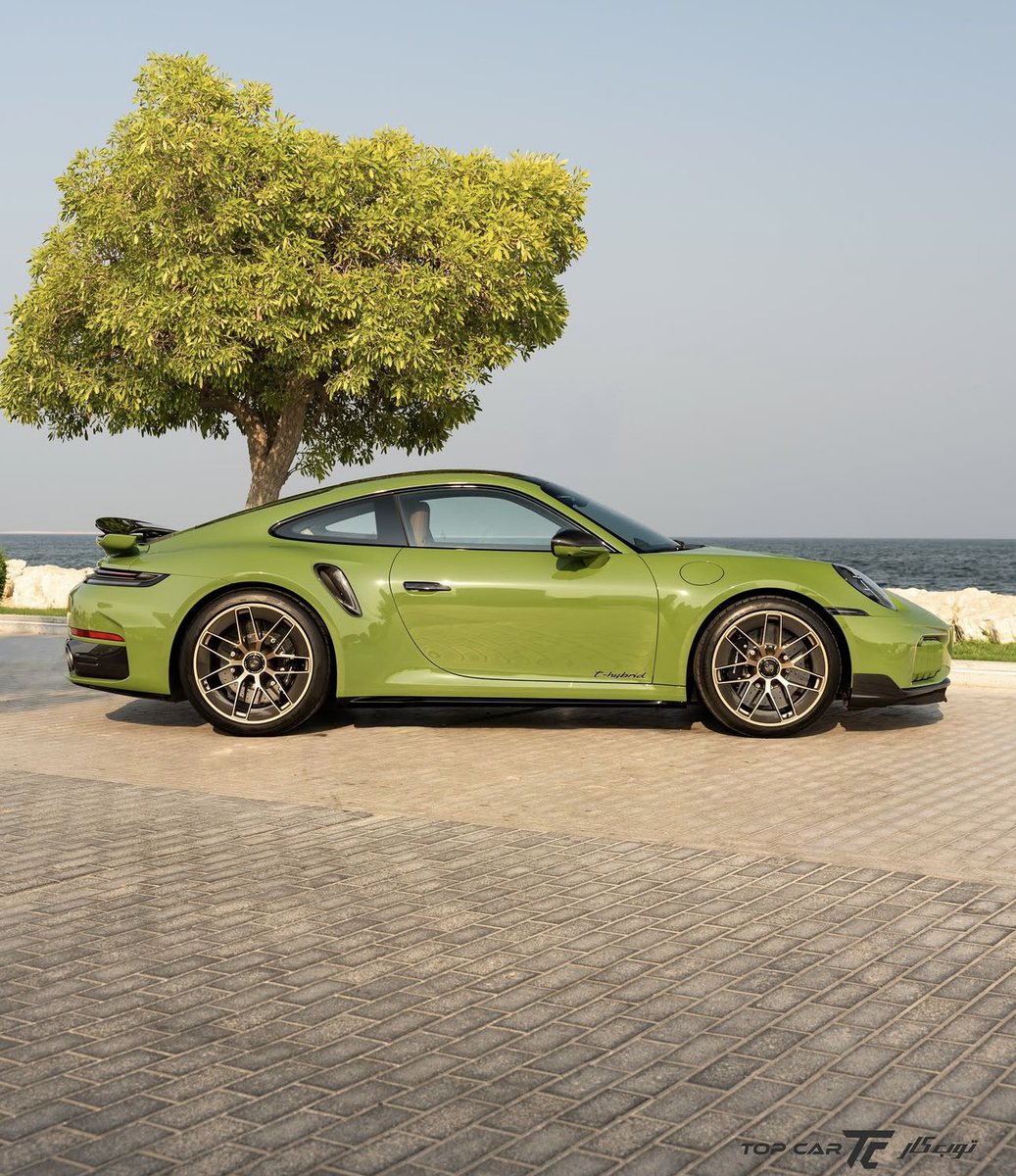 PorscheCIub's tweet photo. Paint-to-Sample Olive Green 992.2 Turbo S https://t.co/9N4sACRWSl