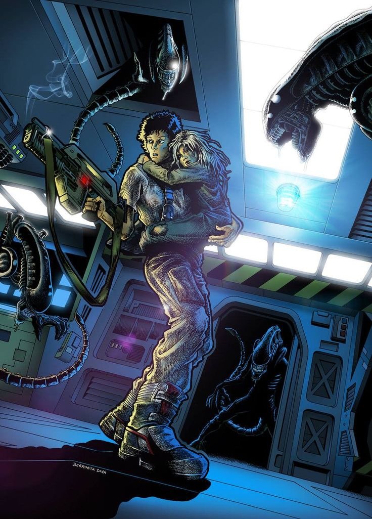 CINEM0RPH's tweet photo. Aliens ✨️🔥 Art By: Pato Berroeta https://t.co/ItAjPNVoda