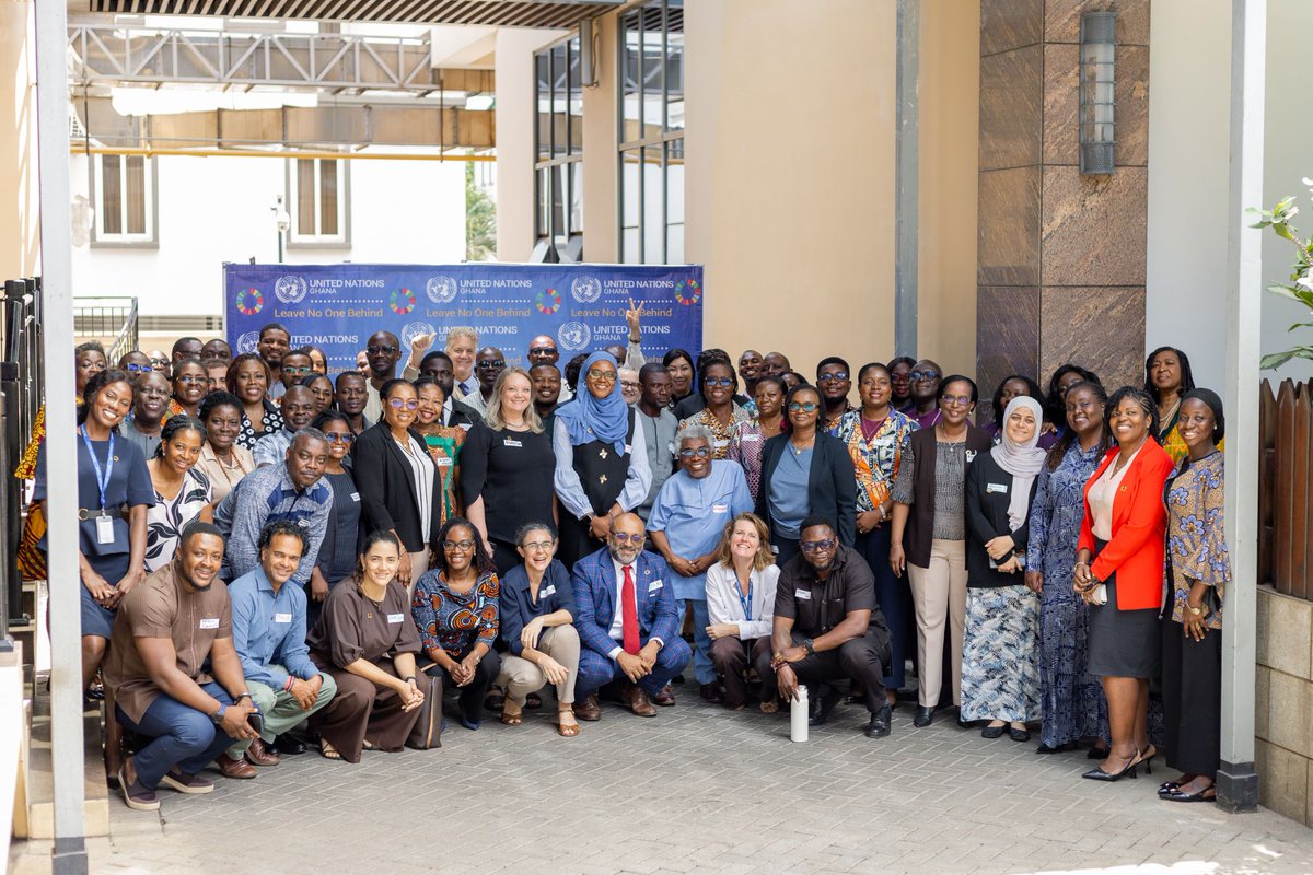 UNDPGhana's tweet photo. Day 2 of the @UNinGhana retreat brought together gov't, civil society, private sector, academia, youth &amp; partners to help shape the UN Sustainable Dev't Cooperation Framework (2027–2030).

We remain committed to advancing integrated solutions &amp; sustainable development for all. https://t.co/t5rtsmaKHc