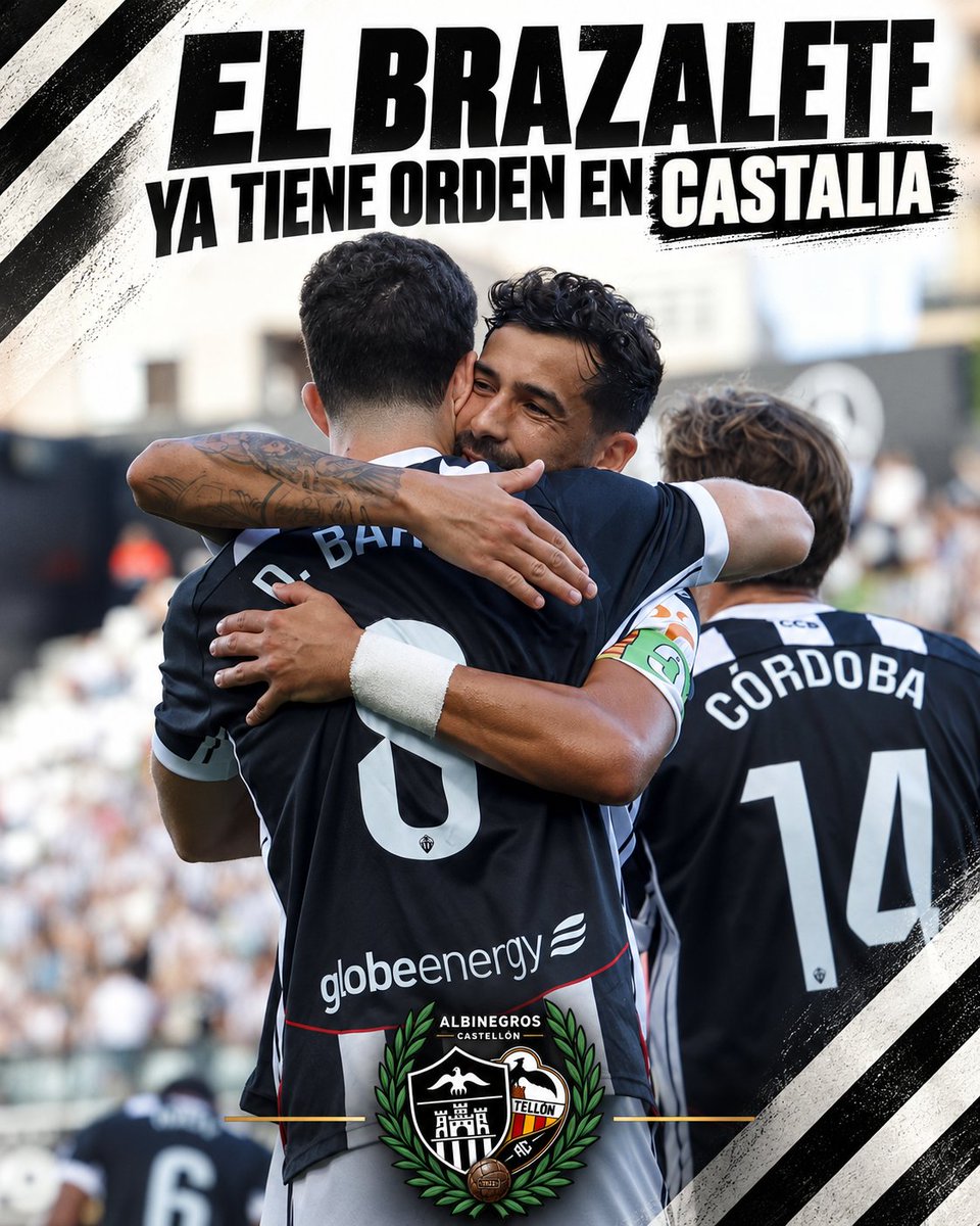 AlbinegrosC's tweet photo. 🫡 EL BRAZALETE YA TIENE DUEÑOS.

⚫️⚪️ El vestuario ha elegido a los capitanes del CD Castellón para la 2026/27:

1️⃣ Alberto Jiménez
2️⃣ Jérémy Mellot
3️⃣ Diego Barri
4️⃣ Fabrizio Brignani 🆕

¿QUÉ OS PARECE LA ELECCIÓN? 👀

🔗 https://t.co/z8PamyXjsi

#CDCastellón #SempreAlbinegres https://t.co/SluRCLDJ2c