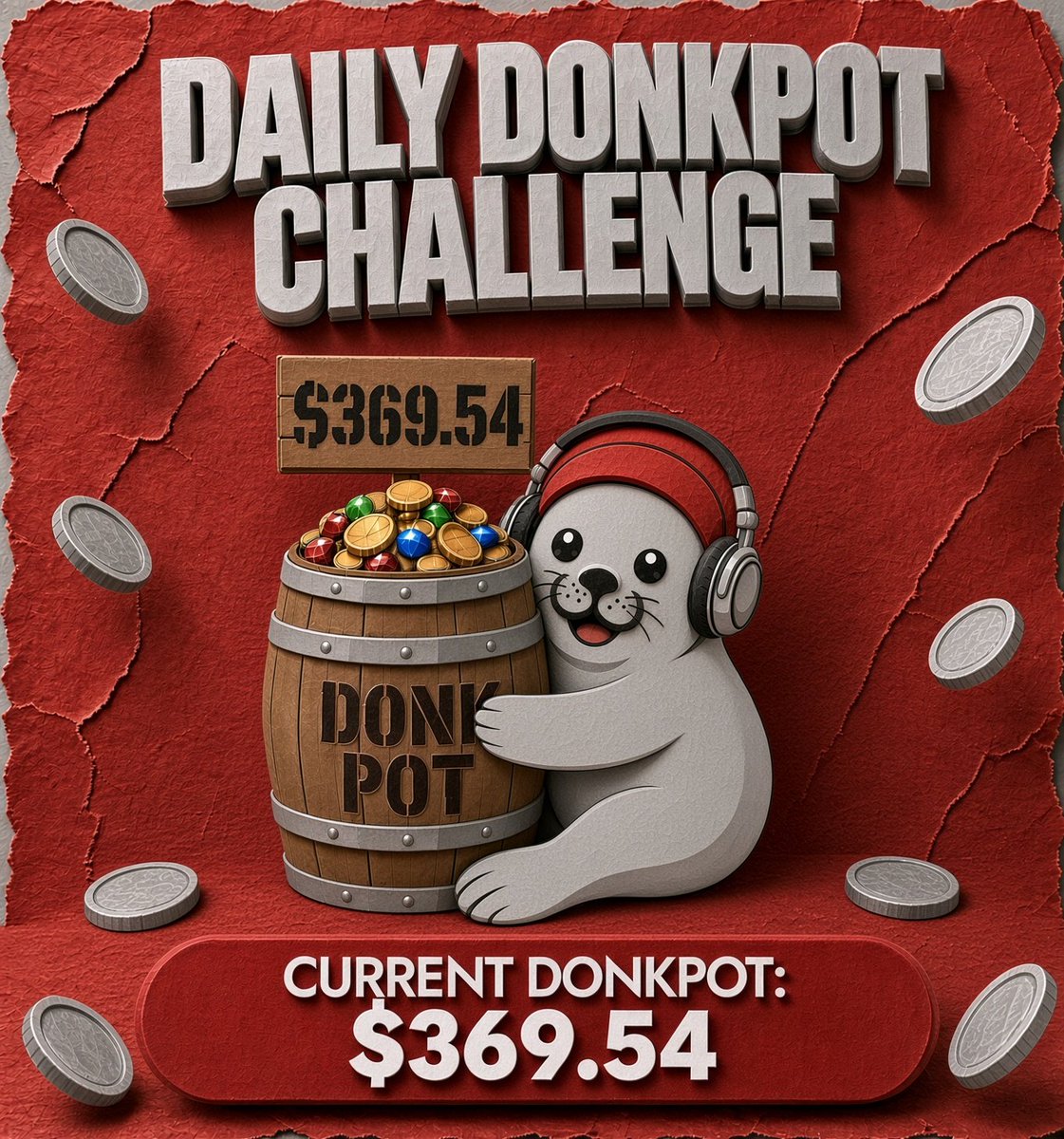 SealStatsHQ's tweet photo. It's that time... make sure you're following!

Drop your Kick username + slot call below (specify if it's normal/super) 

If it pays... 
🎩 >1x, keep your winnings!
🎩<1x, added to DONKPOT
🎩>10x keep your winnings AND THE DONKPOT! 

You must be there live & have your Kick + Discord linked so we can pay you. We'll see you soon!