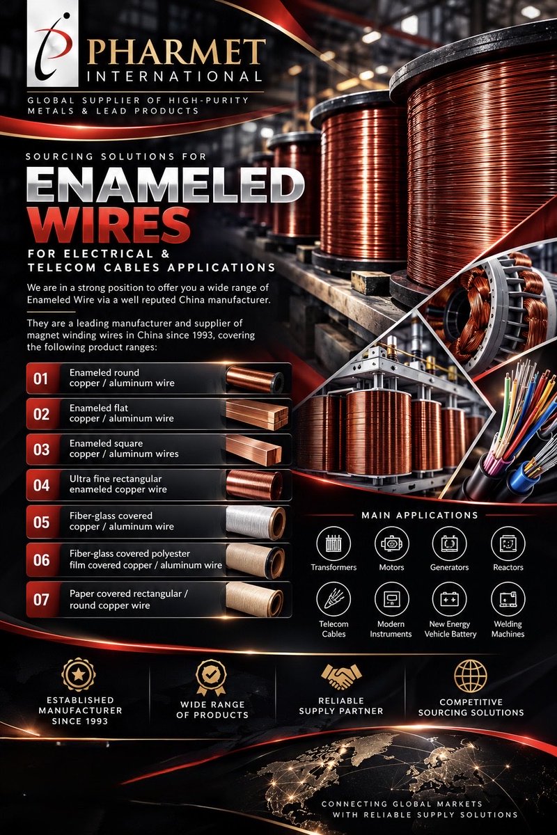 Pharmet_Intl's tweet photo. One step Solutions for Enameled Wire … https://t.co/T5Vs8bKCNW