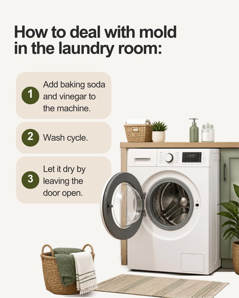 SandraAnchor's tweet photo. Say goodbye to moldy washing machines for good!
Follow these easy tips to keep your machine fresh, clean, and smelling amazing! 🧺✨
#MoldFree #LaundryHacks #CleanMachine #FreshLaundry #CleaningMadeEasy https://t.co/jfl6qLeOJ4