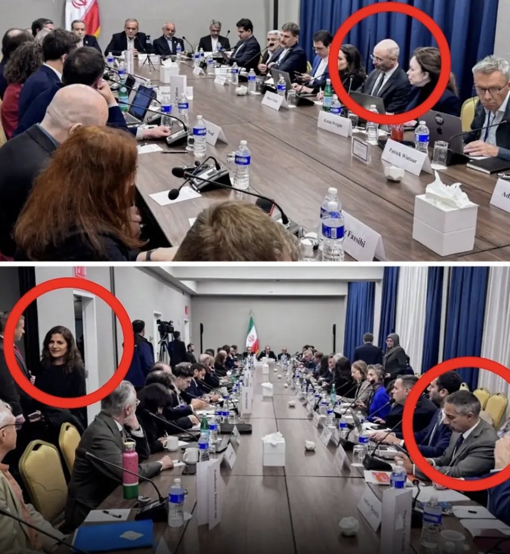 PersianCaracal's tweet photo. قبلا نوشتم که یکی از مهم ترین دستاوردهای انقلاب شیروخورشید افتادن نقاب از چهره ها بود.  اینکه دیگه همه چیز برای تمام مردم علنی شده و وسط باز نداریم. 

دیدار یکی از قاتلان مردم ایران با رابرت مالی، تریتا پارسی، نگار مرتضوی و فرناز فصیحی در حاشیه نشست سازمان ملل👇🏼

با همه شما کار داریم، وقتی صحبت از انتقام میکنیم منظور فقط ا‌ونی نیست که شلیک کرده، شماها از اونی که تیر خلاص زده هم حروم زاده تر و گناه کار ترین چرا که باعث بقای رژیم جنایتکار و قاتلان وحشی اون هستید.