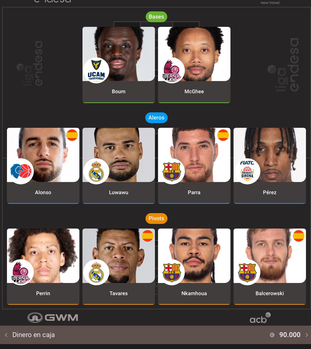 Petruska74's tweet photo. @Luisheel como lo ves? Harías algún cambio? Donde más dudas tengo es en los bases q hay mucho donde elegir y en Nkamboua… https://t.co/dynvOccia8