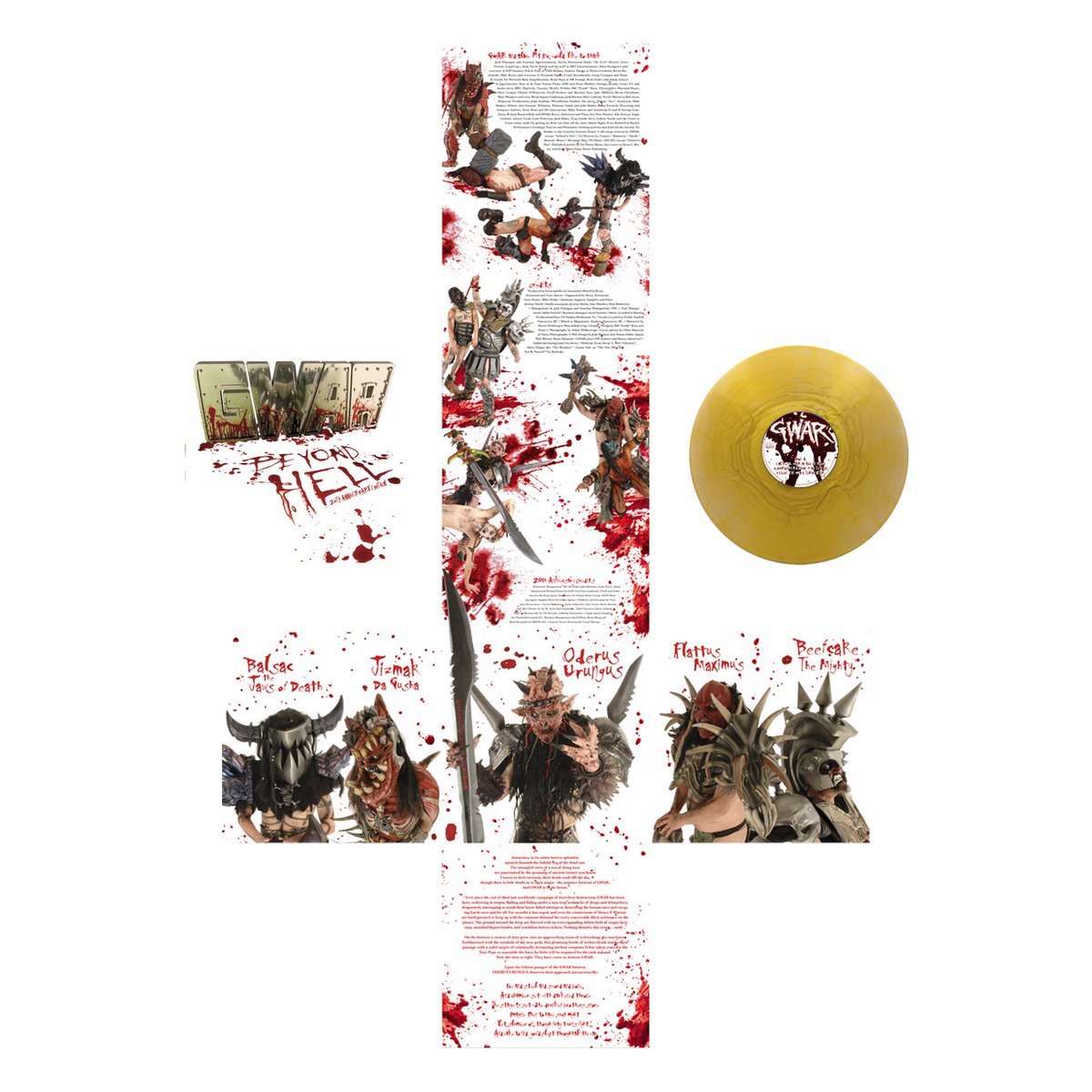 Riff_Relay's tweet photo. GWAR’s Beyond Hell 20th-anniversary remaster is out TODAY, the first-ever vinyl press. Plus a fresh HD “School’s Out” video, and the Gor Gor Must Die tour w/ Midnight + Mac Sabbath is on sale.

Who’s in the splash zone? https://t.co/Wcf5MzxJmz