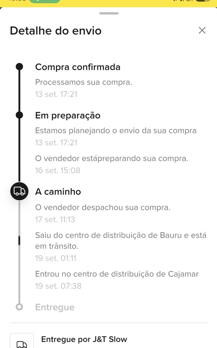 lailacalegariob's tweet photo. #MercadoLivreBrasil
#entrega
#jetslow
#jetspress
#mercadoenvios
#entregaatrasada
Gente tem mais alguem com envio assim pelo ML? https://t.co/KvYIlFrPca