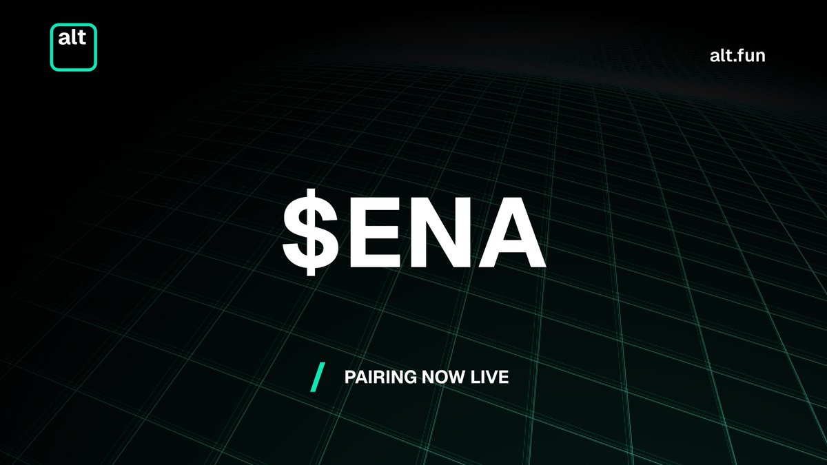 altdotfun's tweet photo. Now live on alt: $ENA

Launch coins backed by Ethena perps https://t.co/tQkOkomI5B