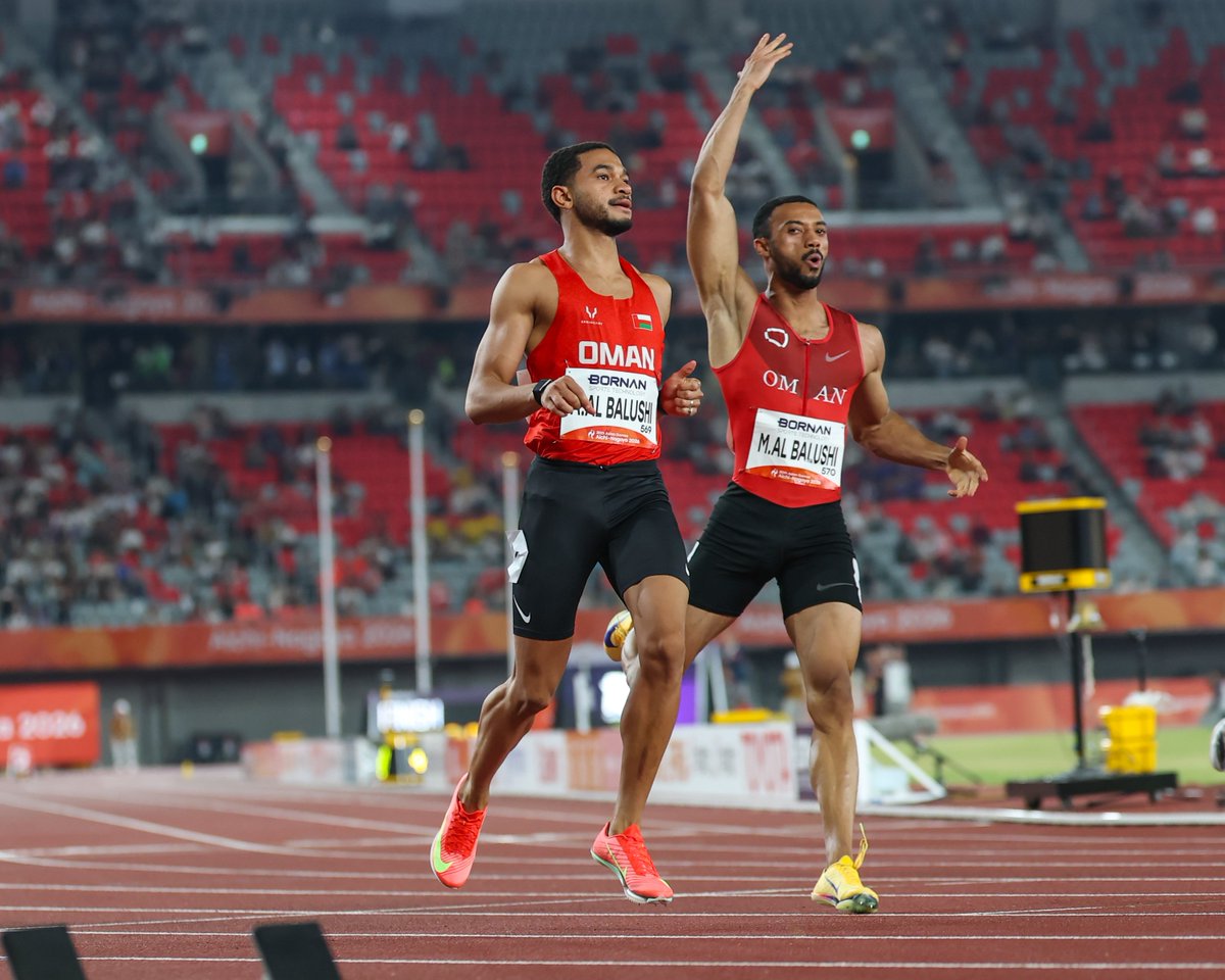 OmanOlympics's tweet photo. 📸 | ميداليتان عُمانيتان في ألعاب القوى.🇴🇲🔥

علي البلوشي يحرز الفضية 🥈، وملهم البلوشي يحصد البرونزية 🥉 في سباق 100م. 😍👏🏻

فخرٌ عُماني على مضمار آيتشي-ناغويا. 💪🏻🏃🏻‍♂️

#ناغويا2026 | #AichiNagoya2026 https://t.co/ErC14ziRpB