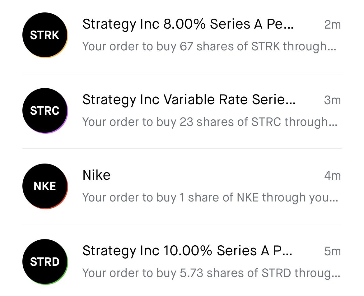 BitMasterK's tweet photo. I ₿ought some more $STRC $STRK $STRD this morning. 🚀

Daily dividends are a game changer.

$BTC $MSTR https://t.co/IkraPRIbP1