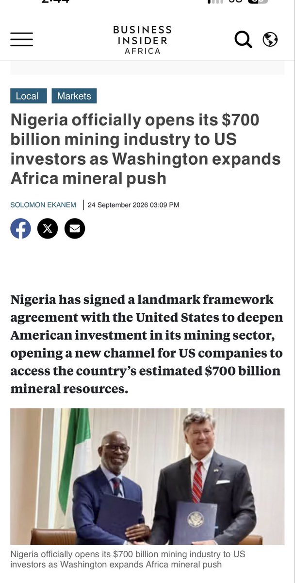 leaders_repent's tweet photo. Too many Nigerians still look to Western governments to rescue us from corrupt and ineffective leadership. Foreign governments pursue their own interests. Our freedom cannot depend on their goodwill.

The reported Nigeria–US minerals agreement demands public scrutiny. What are its terms? Who benefits? What safeguards protect Nigerian ownership, local jobs and revenue? President Tinubu’s government owes Nigerians clear answers, especially when so many communities remain exposed to deadly violence, including attacks on Christians and their churches.

We must also question whether foreign support for any Nigerian leader could come at the expense of accountability. That is a concern to investigate, not an allegation to treat as proven.

As Hosea 4:6 (KJV) says: “My people are destroyed for lack of knowledge: because thou hast rejected knowledge, I will also reject thee, that thou shalt be no priest to me: seeing thou hast forgotten the law of thy God, I will also forget thy children.”

Nigerians need the facts, the full agreement and leaders who answer to the people.