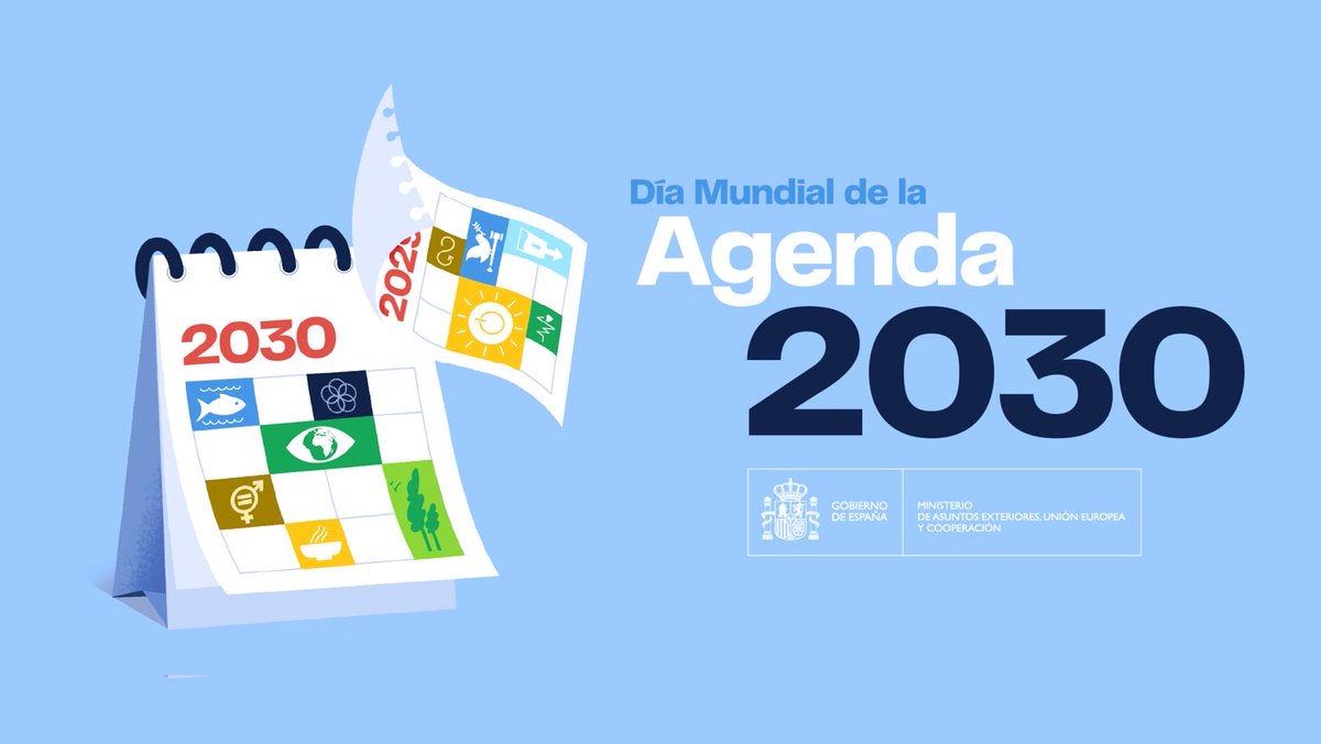 MAECgob's tweet photo. 🌍 Hoy, @MAECgob y el ministro @jmalbares celebran el Día Mundial de la Agenda 2030: 

👉🏽17 Objetivos de Desarrollo Sostenible (ODS)
👉🏽un compromiso global para un futuro más justo, limpio y sostenible para todas y todos. https://t.co/b7NmyFyPe7