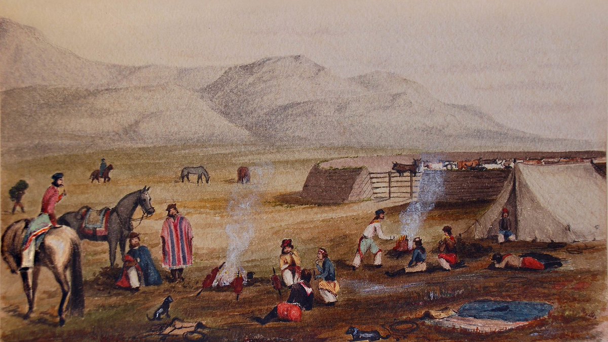 oh44864373's tweet photo. @balmer_tim Gauchos en Malvinas, William Dale, 1852, portrays the remaining Argentine population of the islands after the British invaded in 1833 and kicked out the Argentine administration and garrison https://t.co/maPKCMy0Qi
