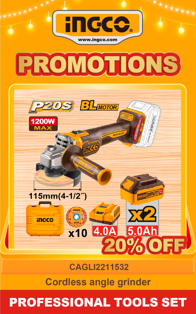 IngcoUganda's tweet photo. 🎉 Independence Grand Promotion 🎉  INGCO Uganda is offering up to 20% off selected best-selling tools and equipment.  Offer valid 1st to 10th October 2026.  Shop at INGCO Uganda outlets or online while stocks last.  https://t.co/QkAXZOmSsf https://t.co/ZEGNjqFUtO