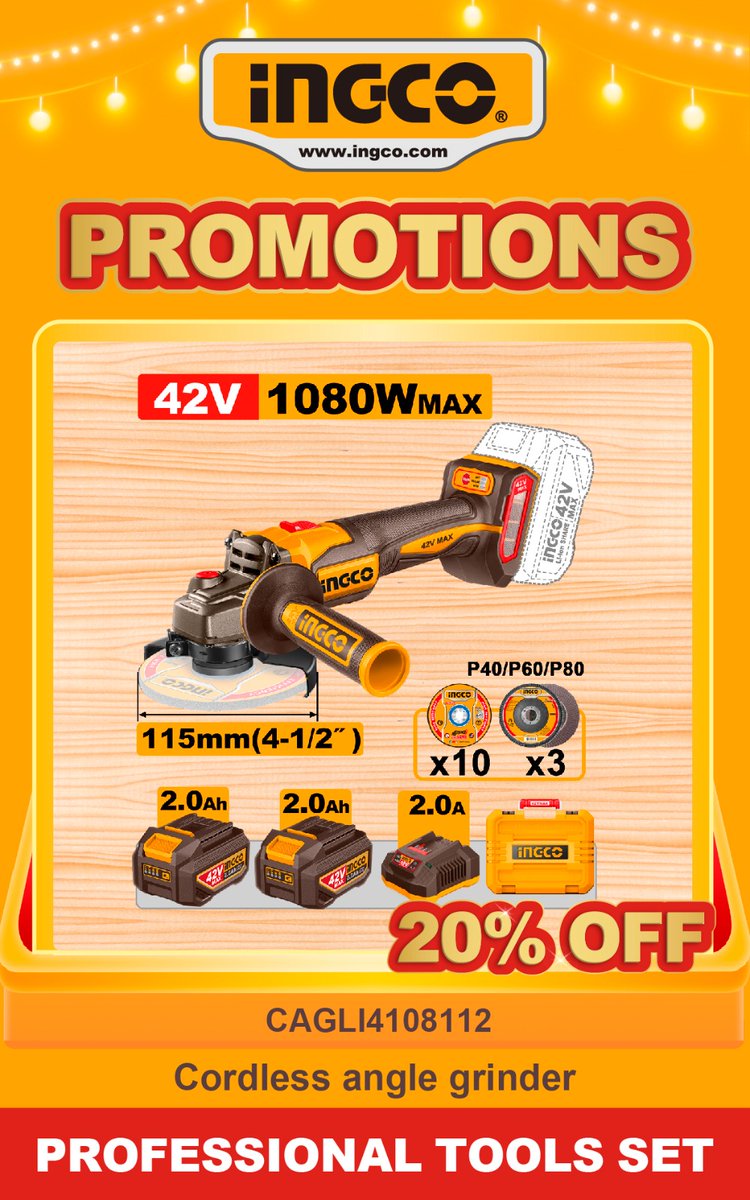IngcoUganda's tweet photo. 🎉 Independence Grand Promotion 🎉  INGCO Uganda is offering up to 20% off selected best-selling tools and equipment.  Offer valid 1st to 10th October 2026.  Shop at INGCO Uganda outlets or online while stocks last.  https://t.co/QkAXZOmSsf https://t.co/ZEGNjqFUtO
