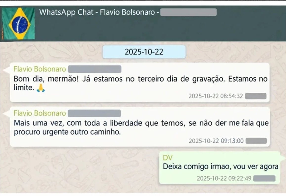 rafaelgloves's tweet photo. Isso aqui é a prova MAIOR que Flávio Bolsonaro apenas falou sobre o filme com Vorcaro. https://t.co/zdOypUMxJ8