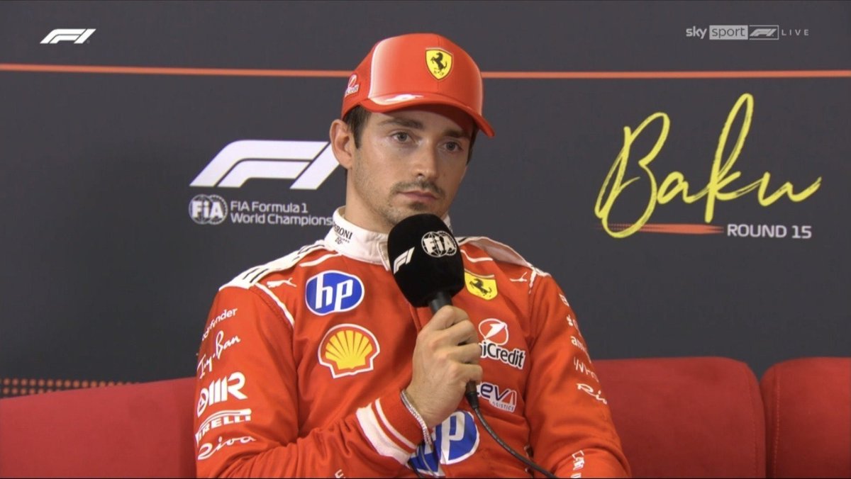 CL16_inside's tweet photo. Charles: « The predictability of the car this weekend have been very difficult. Normally, I felt like one of my strengths coming here is being very precise and take a lot of risk with the distance to the wall.

And this weekend, I just couldn't do that because the car was just not exactly reacting to the way I wanted. It was just quite unpredictable. I still had that unpredictability in qualifying. It got better, I had to take a bit more margin compared to what I usually do here. »

#F1 #AzerbaijanGP 🇦🇿