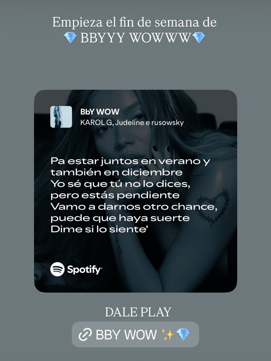 Karolgitalian's tweet photo. ES VIERNES Y SPOTIFY LO SABE…
BBY WOW EN REPEAT 
https://t.co/Gvx8G2NBOz https://t.co/6MuG3JRvR2