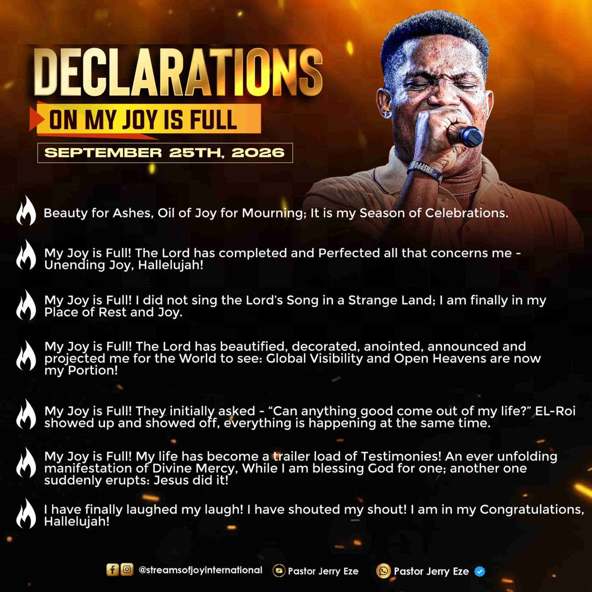 Ta1wo1's tweet photo. 𝗡𝗦𝗣𝗣𝗗 𝗗𝗔𝗜𝗟𝗬 𝗔𝗟𝗘𝗥𝗧_𝟮𝟱-𝟬𝟵-𝟮𝟬𝟮𝟲_
MY JOY IS FULL!
WHAT GOD CANNOT DO DOES NOT EXIST!!

#NSPPD #7AMFIREPRAYERS

Pray Here👇
https://t.co/puLaJCk6xm

Watch the testimonies &amp; Share

Subscribe @ 
Specific Playlist 👉
https://t.co/NroeVpSLhH

#MYJOYISFULL https://t.co/z6NnM5u2tA