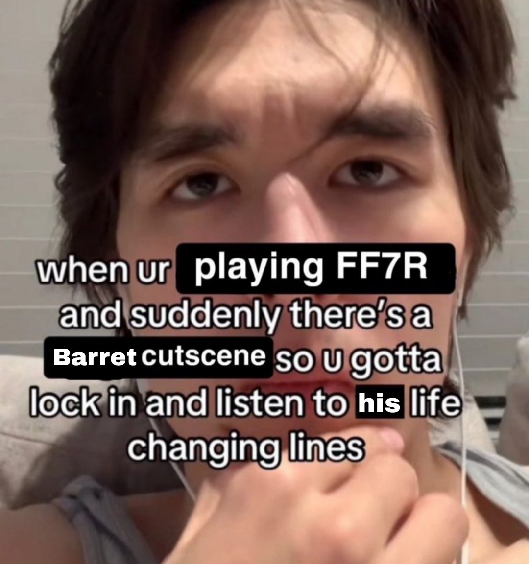 noctaerith's tweet photo. barret moments are underrated af https://t.co/tUujBug7zP