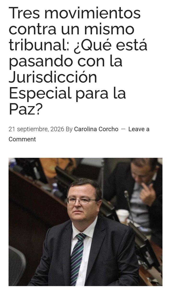 soyliliana10's tweet photo. 📍Recomiendo leer y compartir la más reciente columna escrita por la senadora @carolinacorcho. 
"No defendemos a la JEP por los comparecientes. La defiendo por las víctimas. Por las 21.936 personas secuestradas..."
#YoCreoEnLaJEP #NiUnPasoAtrás

📍https://t.co/jvoKn0wqto https://t.co/xmYYrdSUs6