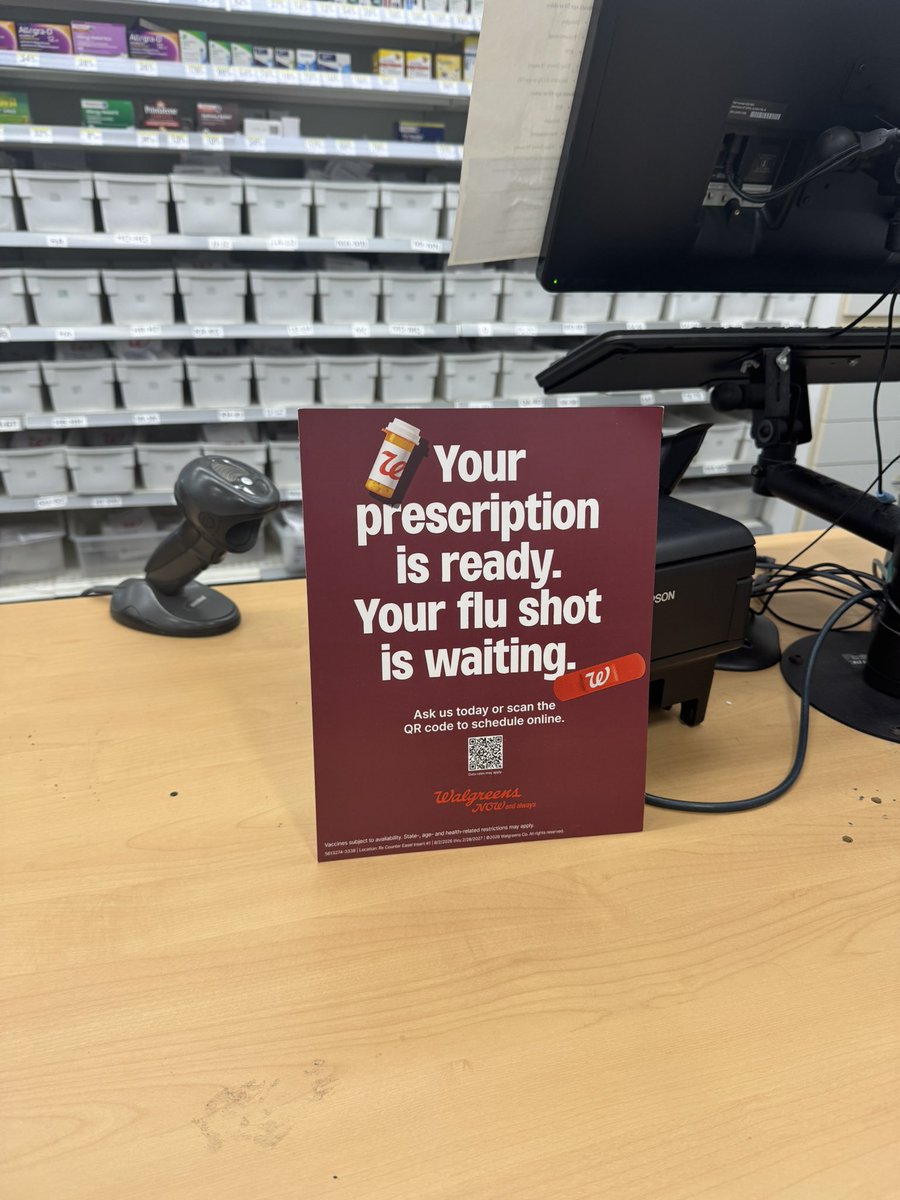 molsjames's tweet photo. Traveling and forgot something, so at the pharmacy.

The pharmacy tech offered me a flu and Covid shot “while I wait”

This is practicing medicine without a license.  This person is NOT in. Position to give informed consent.

@Walgreens you have a big problem. https://t.co/sGsdJ9sMBG