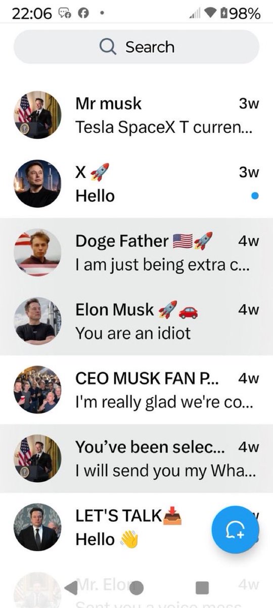 JonathanWilsp's tweet photo. Take note of these people who message you and claim to be Elon They are all scam 🚫

They tell you that you've won gift 🎁 and Car 🚗 it's all a trick and scam🚫 

Report and Block them immediately
Do not interact with them‼️ https://t.co/RDhJJnS2tM