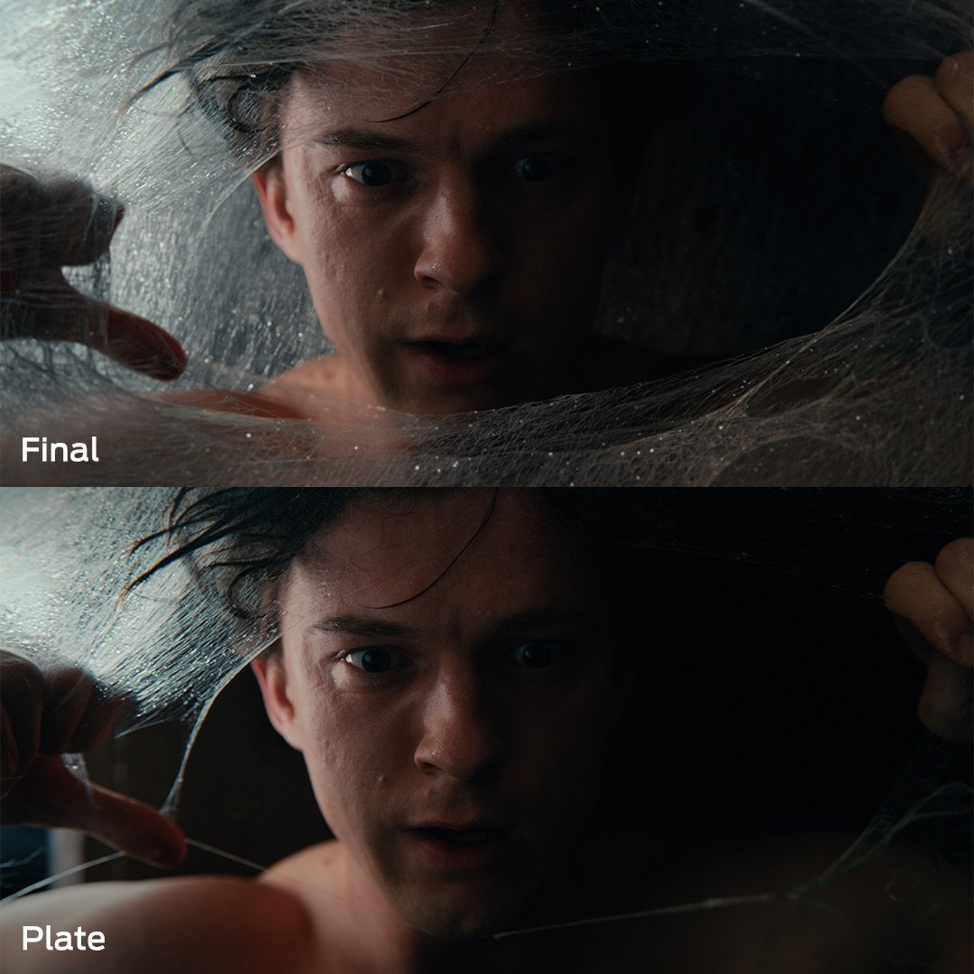 vigilanthwip's tweet photo. framestore studio released a behind the scenes look at the VFX before and after for spider-man: brand new day (2026) https://t.co/4GApNdaY4c