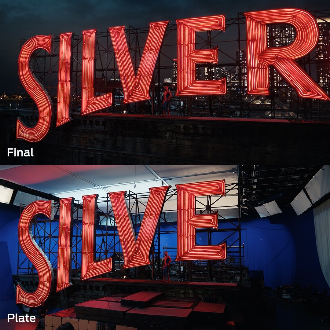 vigilanthwip's tweet photo. framestore studio released a behind the scenes look at the VFX before and after for spider-man: brand new day (2026) https://t.co/4GApNdaY4c