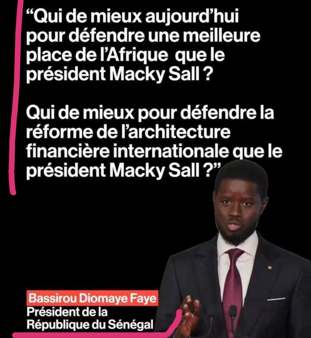 DelphineSankara's tweet photo. 🔴Sénégal🇸🇳/Le @PR_Diomaye dit quoi?

Que @Macky_Sall est le meilleur pour représenter les Africains aux @ONU_fr.

Tu pense que nous les Africains avons oublié ce que @Macky_Sall a fait au peuple Sénégalais🇸🇳. 

Toi-même il t’as emprisonné avec plusieurs politiciens et des jeunes https://t.co/D0mqxE60kM