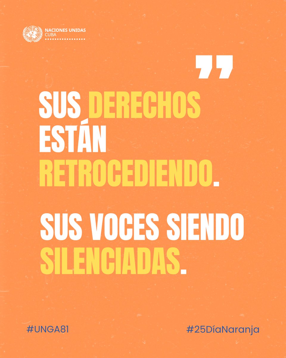ONU_Cuba's tweet photo. 💜 La igualdad de género es una decisión.

En #UNGA81, @antonioguterres anunció que, por primera vez en su historia, @UN alcanzó la paridad de género en puestos de liderazgo, sedes y personal profesional.

💬"Si Naciones Unidas puede cambiar, el mundo también puede".

#25DNaranja https://t.co/EeNO6tOxWG
