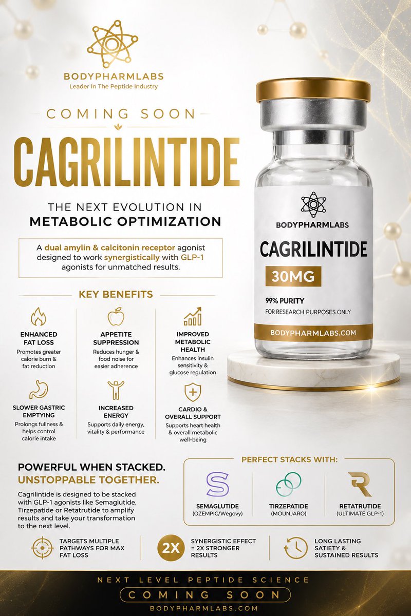 Bodypharmlabs's tweet photo. Cagr + GLP1's https://t.co/mUUJVKp4uY