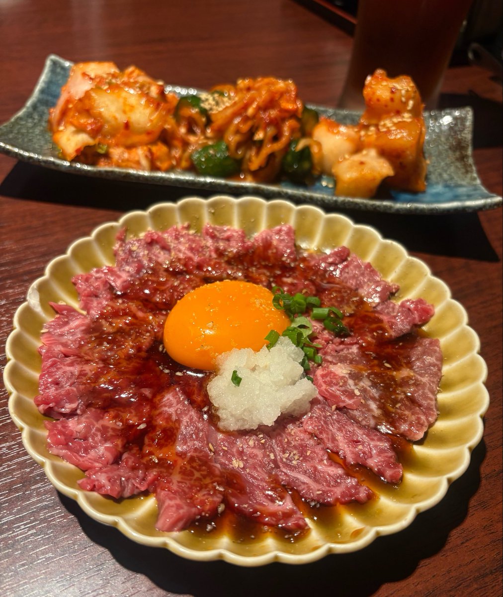 Mariarevival4's tweet photo. 私の秋休み始まりました🍂
逢いたかった笑笑♡
ハラミユッケちゃんんん🥩 https://t.co/HPhO7iqcFW